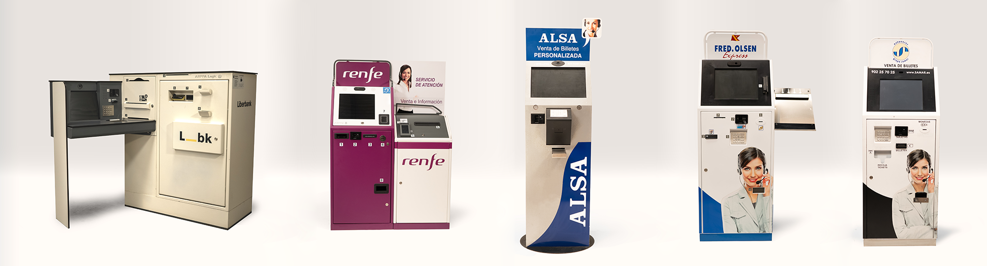 Arppa Terminals - View of ARPPA System terminals for remote service, used in sectors such as transportation, banking, and Public Administration